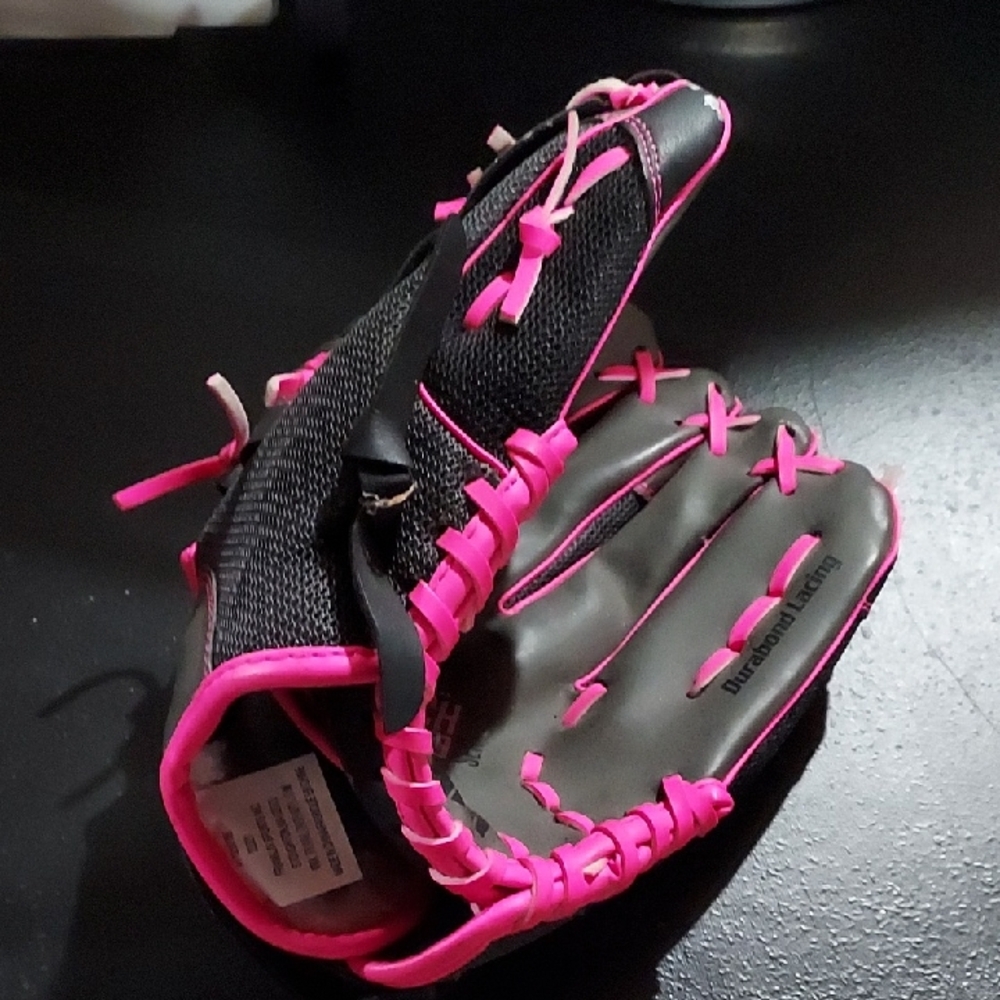 Youth Pink and Black Baseball Glove